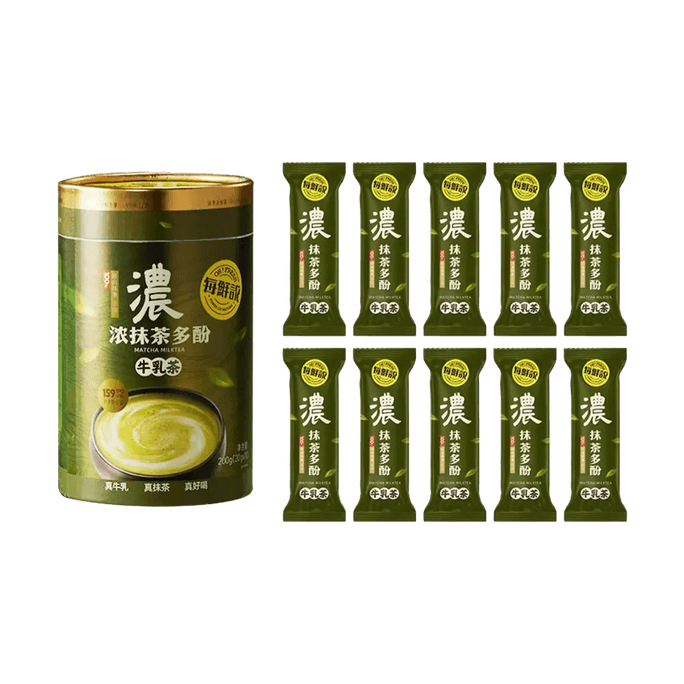 Rich Matcha Polyphenol Milk Tea 7.05 oz【Low Calories】