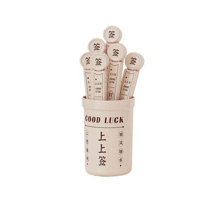 Plant Label Lucky Label Sealing Clip Food Snack Refrigerator Beige 6 Sealing Clips+1 Magnetic Absorption Box * 1 Piece