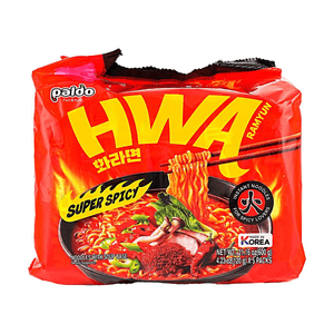화라면 한국식 인스턴트 국수, 초강력 매운맛, 4.23 oz x 5, 21.16 oz【콩펩타이드 포뮬러 클래식 매운 국물】