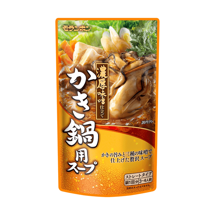 日本MORANBONG 牡蠣生蠔鍋湯底 海鮮火鍋底料 濃厚味噌味 3-4人份 750g
