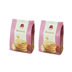 Red Hat kukkia Strawberry Chocolate Flavor Hometown-Patterned Thin Biscuits 8 Pieces