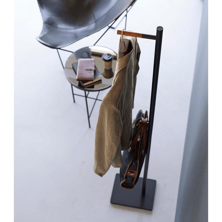 Coat Rack (63.98 H) - Steel + Wood Black 10