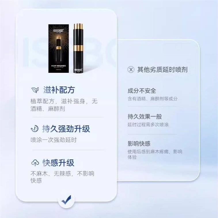 【中国直邮】jissbon/杰士邦 延时喷剂正品男用持久不射延长时间男延迟喷雾 3