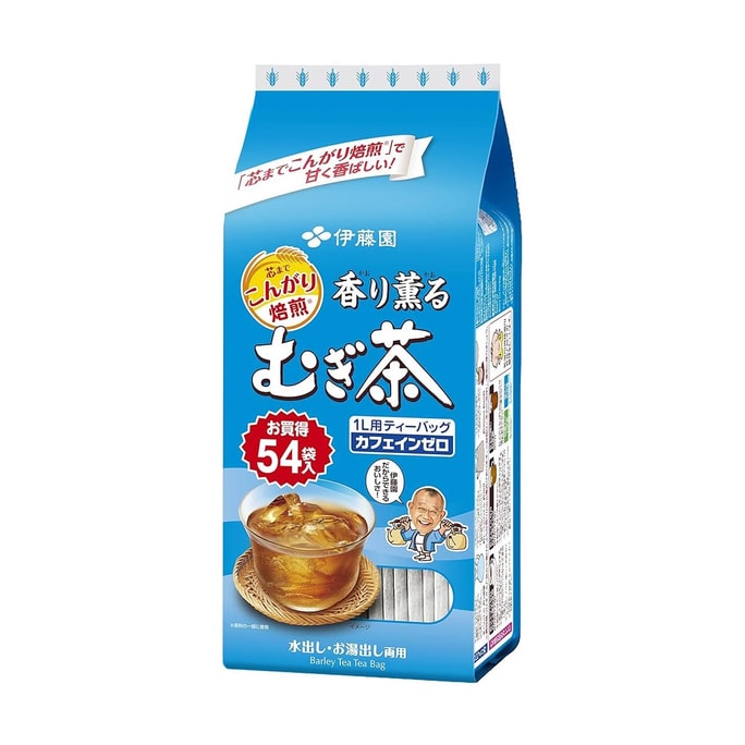 【日本直送品】ITO EN 伊藤園 麦茶 ティーバッグ 香り濃いめ ベイクドタイプ 54個入 405g 【すぐ淹れられる】【温冷両用】【冷たい飲み物にぴったり】