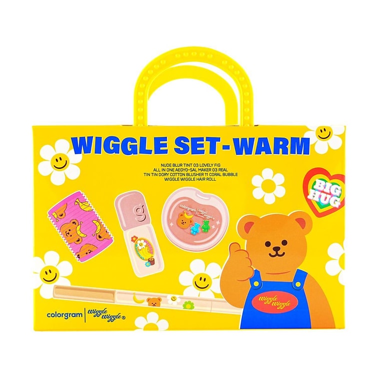 누드 블러 틴트 위글 위글 세트, #01 웜 바스켓 - 틴트 #03 + 블러셔 #11 + 애교살 메이커 #03 + 헤어롤 8