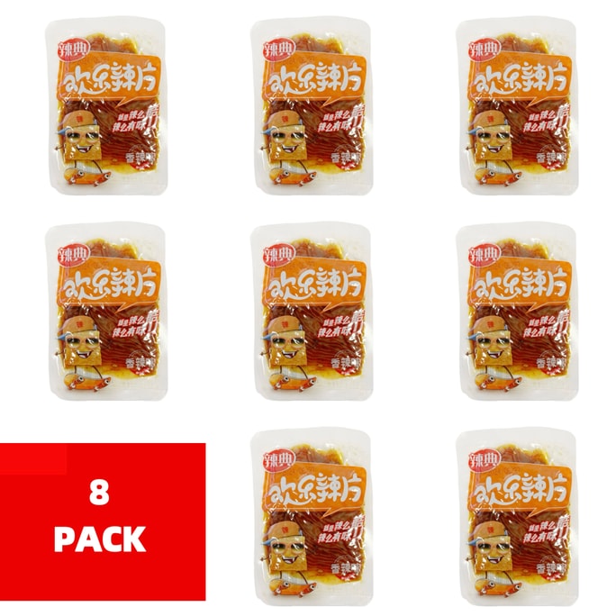 ラディアン ハッピー スパイシー チップス 35g*8袋。子供の頃に好んで食べたスパイシーなスナックで、食欲を満たします。