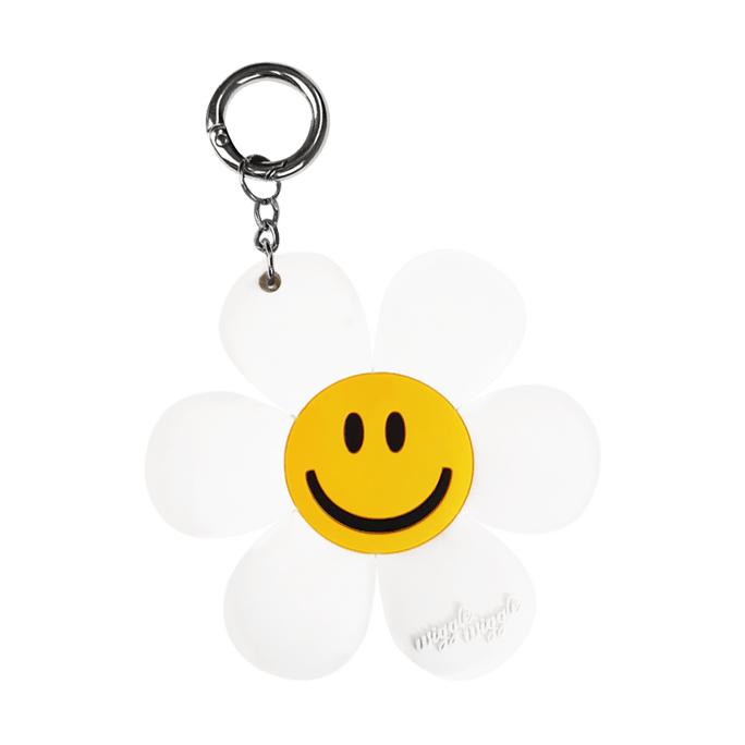 韓國WIGGLE WIGGLE 軟鑰匙圈 汽車鑰匙掛件包包掛飾 #我們愛微笑 10.8*9.95cm【軟綿綿太陽花】