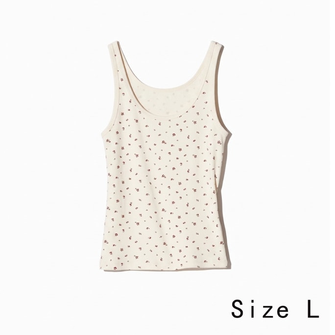 Ribbed Tank Top Off White Size L 1piece