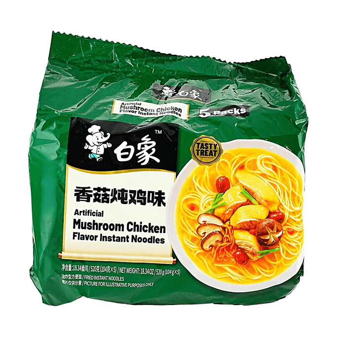 인스턴트 라면, 인공 버섯 치킨 맛, 3.66 oz*5 팩, 18.34 oz