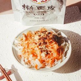 岐正香 宝鸡擀面皮 凉皮 香辣味 300g【含面筋】 【陕西特产】