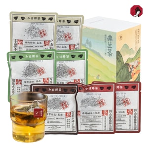 Chayan Yuese Fran Tea - A variety pack of green, black, white, and black tea bags (7 bags, 17.5g)