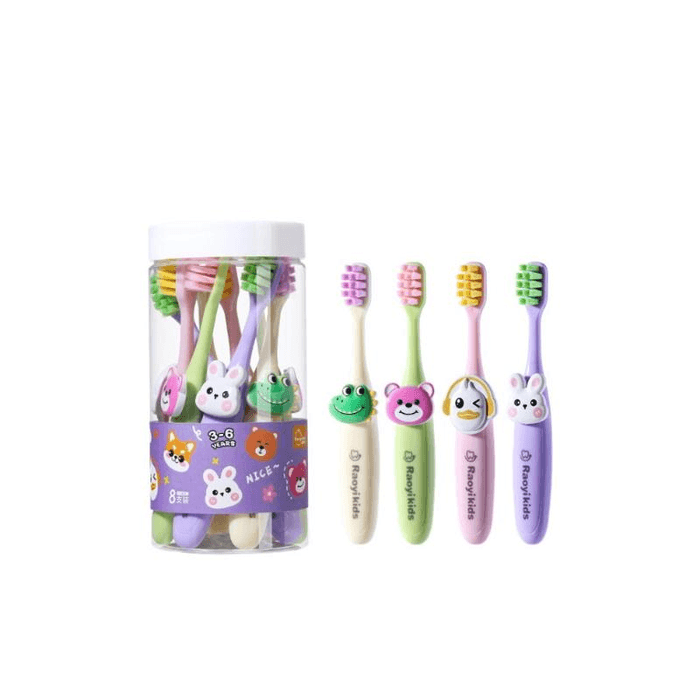 Children's Toothbrush Soft Hair Baby Teeth Baby Gum Protection Baby Toothpaste 8 *1 Box