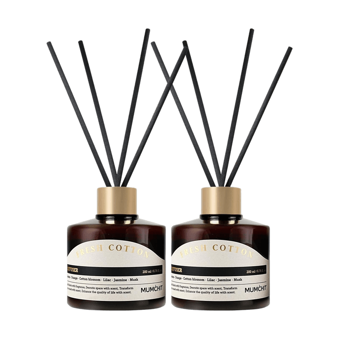 MUMCHIT BIOTOX Flameless Aromatherapy - Essential Oil Diffuser Bottle, Reed Diffuser #Marin Fresh Cotton