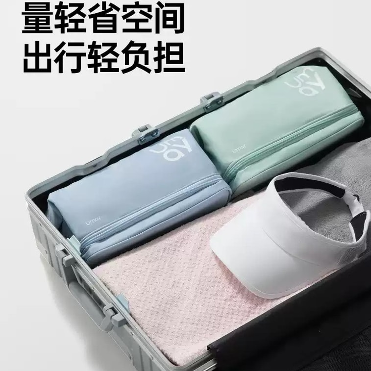 【中國直郵】 佑美 乾濕分離旅行必備神器洗漱包男士沙灘游泳收納包化妝包女 藍色 1個 5