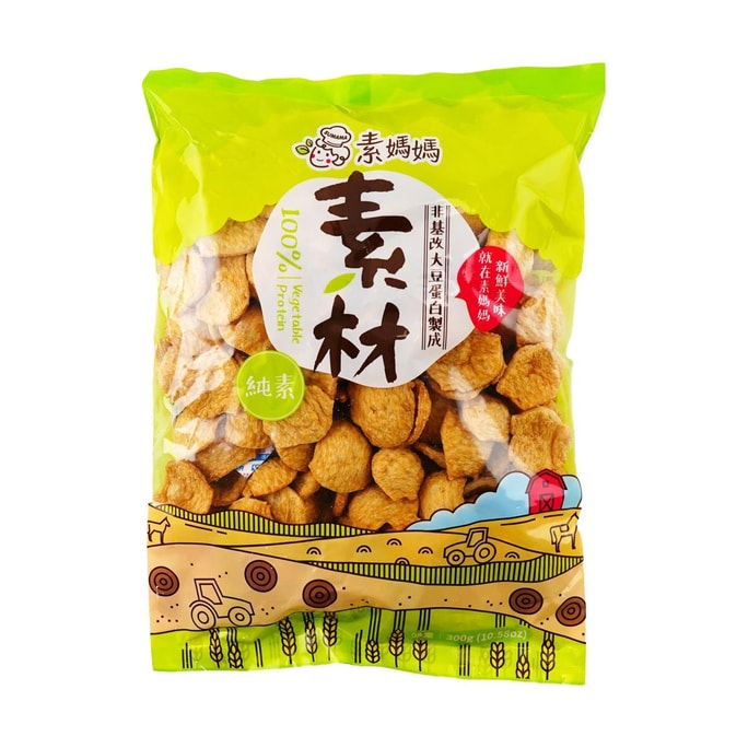 台灣素媽媽 素豆片 300g【高蛋白大豆素肉】【可煎炒蒸炸燉煮涮火鍋】【純素 素食友善】