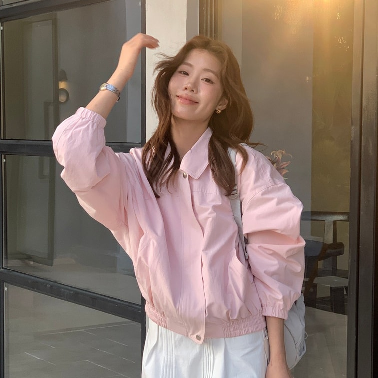 Blush Breeze Cropped Jacket Pink Free Size 3