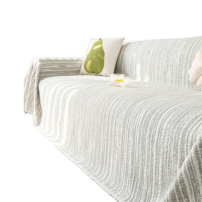 【中國直郵】 HSPM 新款夏季天絲防滑涼席坐墊冰絲沙發蓋布-涼感時尚灰 180*420