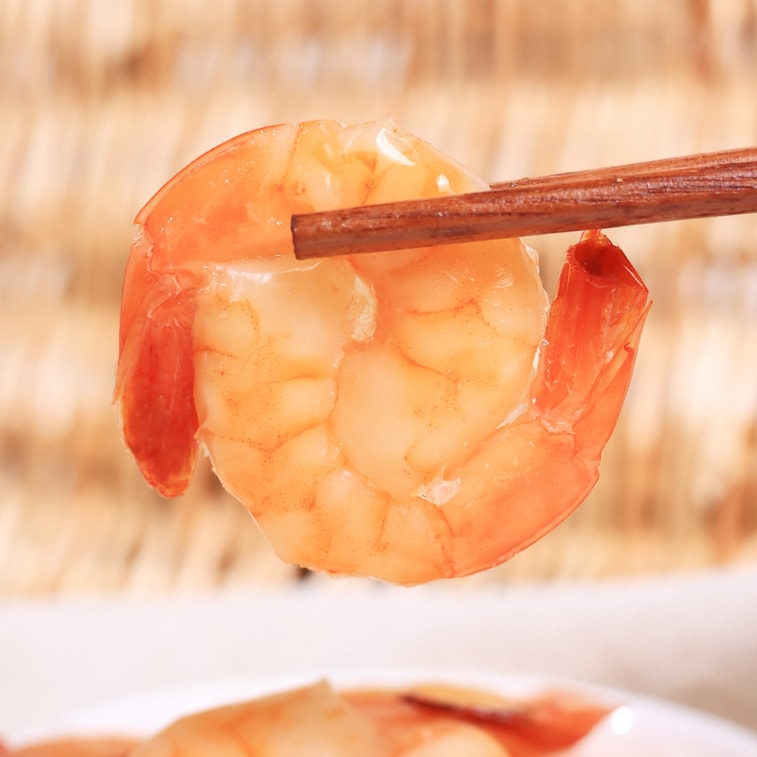  水一方 【免剝不髒手】【純蝦仁】即食大蝦對對蝦仁無殼太極蝦海鮮零食 辣味 200g 5