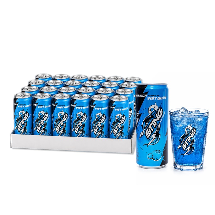 STING Blueberry Energy Drink – 10.82 oz Cans 【Pack of 24】