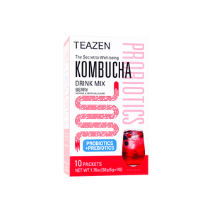 【BTS田柾国同款】 韩国TEAZEN 0蔗糖康普茶 混合莓果味  5g*10包入 【富含乳酸菌益生元 一杯仅15卡 】