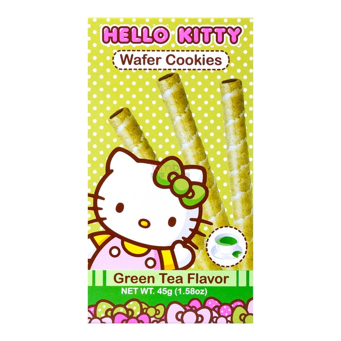 Sanrio Hello Kitty Wafer Cookies Green Tea Flavor 45g