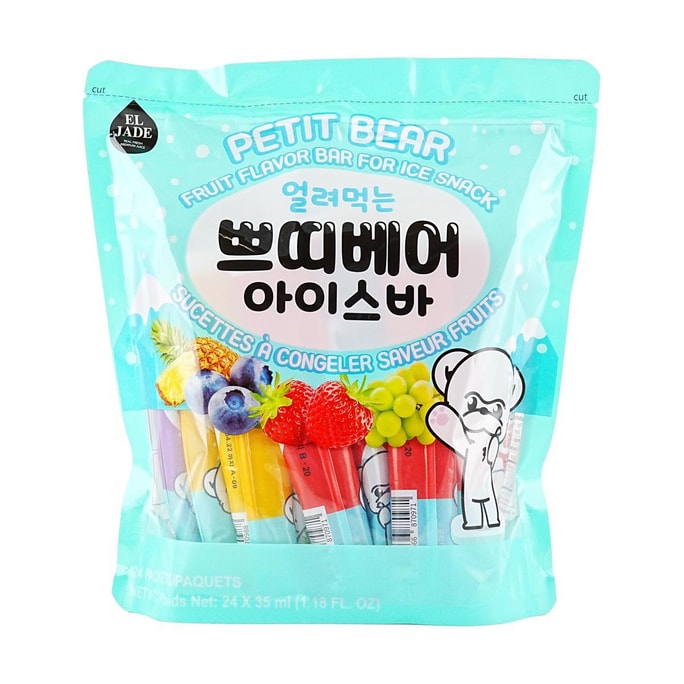 韩国JADE F&B PETIT BEAR 水果味沙冰棒 35ml*24支