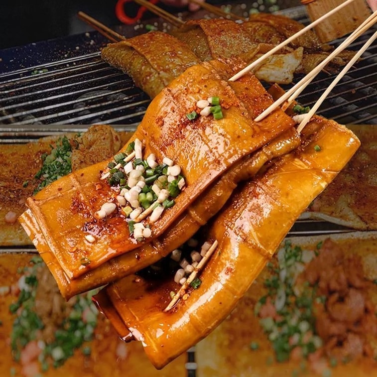 Sichuan Specialty Beef-Peeled Dried Tofu BBQ Skewers, Marinated Tofu 250g, Five-Spice Marinated Flavor, Suitable For Cold Dishes, Stir-Fry, Hot Pot, And BBQ Ingredients 8