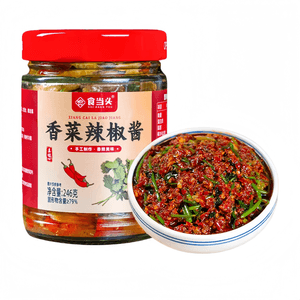 【中國直郵】 食當頭 香菜辣椒醬江西特產芫荽農家風味246g*1瓶