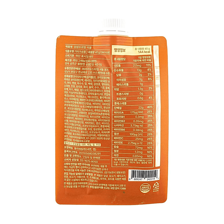 韓國YAMYAM 脆脆蛋白奶昔 蛋白粉 穀物原味 高蛋白飽腹代餐 7袋*40g【每袋含蛋白質22g】 8