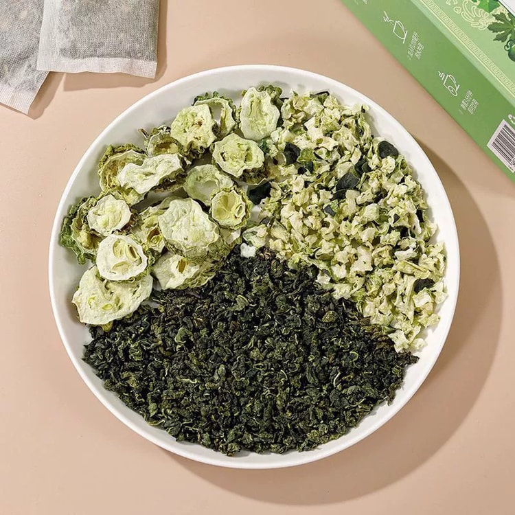 中国直送】南京同仁堂 北京同仁堂 桑葉双瓜茶 苦瓜冬瓜 健康茶 3g*16袋