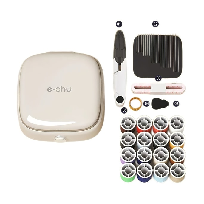 Mini Sewing Kit Set White for Household Use @Practical & Portable 1piece