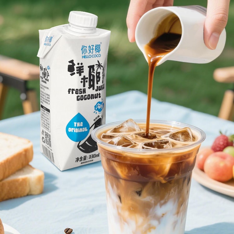 HELLO COCO フレッシュココナッツミルク、11.2液量オンス - Yami