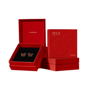 [중국 직배송] ZENGLIU 소마해 레드 스터드 귀걸이, 고급스러운 스타일, 새해 귀걸이, 신상품, 인기 상품 *1쌍