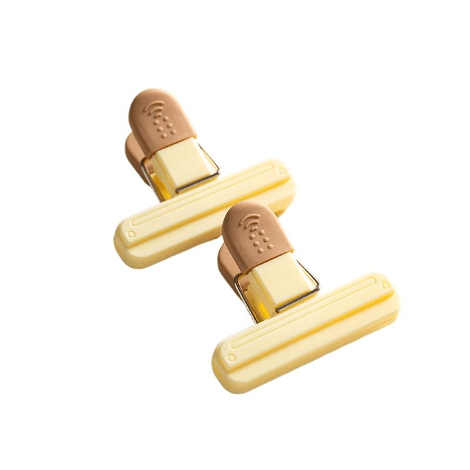 【中国直送】onlycook 食品密封クリップ スナック密封クリップ キッチン調味料袋 ビニール袋 ミルクパウダー 防湿保存クリップ 7.2*6.5cm 小サイズ 2個