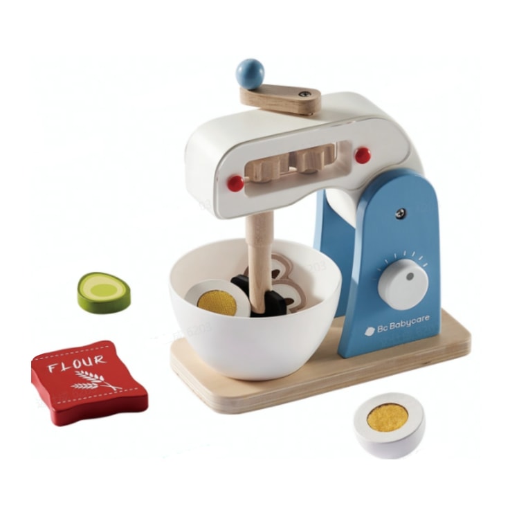 Toy Blender Set Wooden Kids Blender Pretend Toy Mixer Food Play Kitchen  Accessories For Boys And Girls Ages 3+ 