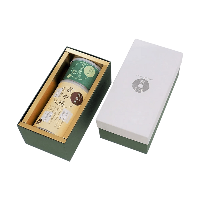 日本KIYOSEN 手工最中饼 和果子礼盒 300g【京都焙茶饼皮+宇治抹茶馅】【享受DIY乐趣】