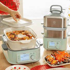 Steamer Casserole Set A515 White Finish Compatible With G5 G6 Series 94.68 fl oz