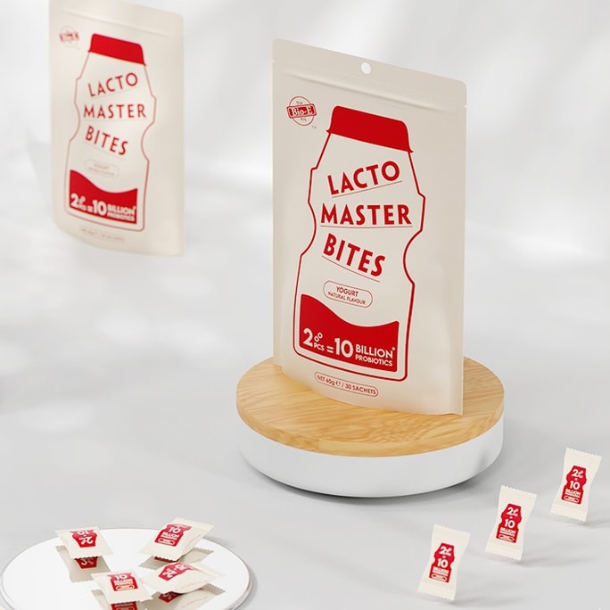 Lacto Master Bites Yogurt Natural Flavour, 30 Sachets