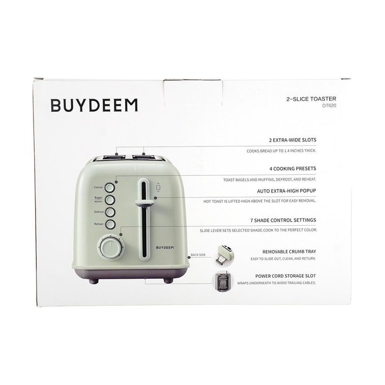 2구 스테인리스 스틸 토스터 DT620 옐로우 6