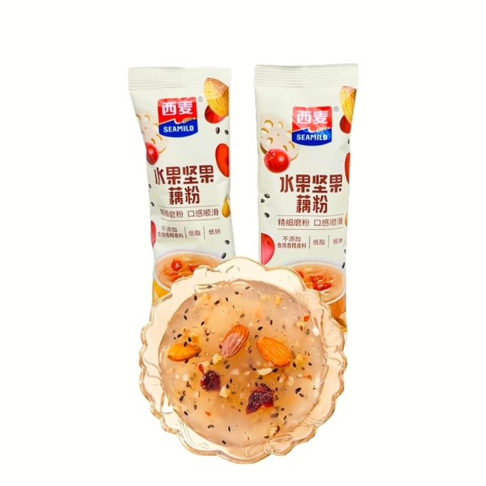 Fruits, nuts, lotus root powder soup, ready-to-drink, 2 packs, about 70g