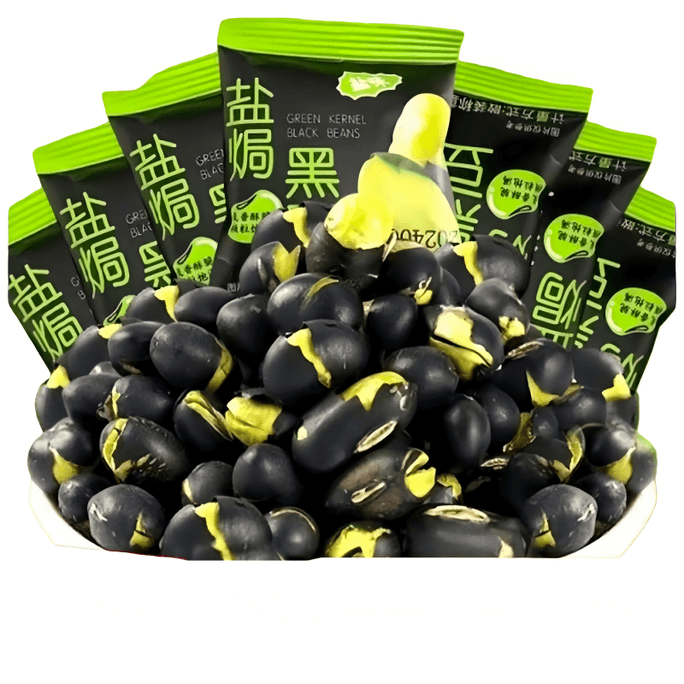 더 이상의 설명은 필요 없습니다. 바로 먹을 수 있는 소금에 절인 검은콩 10팩(각 50g)이 여기에 있습니다.