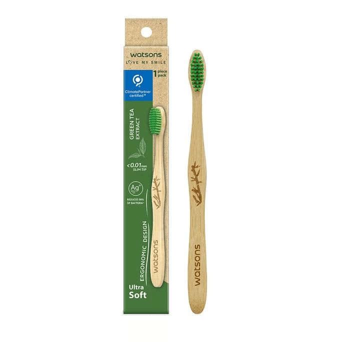 Green Tea Bamboo Toothbrush Ultra Soft 1pcs