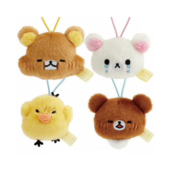 【日本直邮】 日本 SAN-X 轻松熊 大头系列 毛绒挂件盲盒 全四种随机发一款