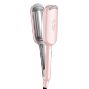 【中国直邮】TYMO负离子蛋卷棒 水波纹卷发棒 28mm 防烫 5档调温 蓬松韩式羊毛卷显发量 国际电压110V-240V 粉色