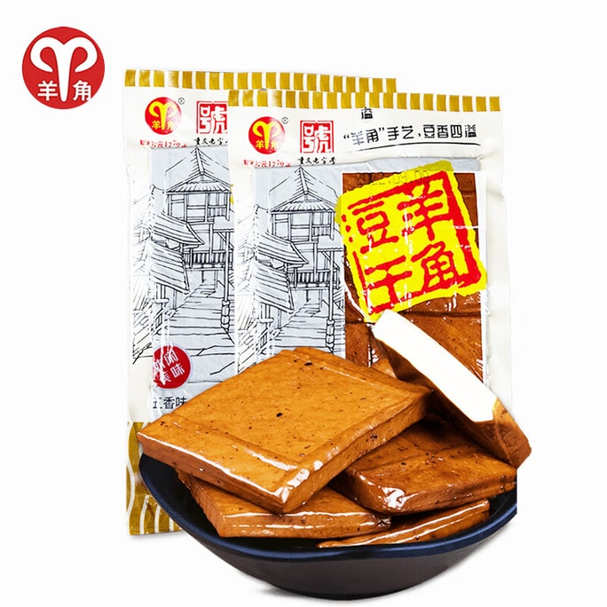 Goat Horn Dried Tofu (Five-Spice Flavor) 160g x 2 Bags