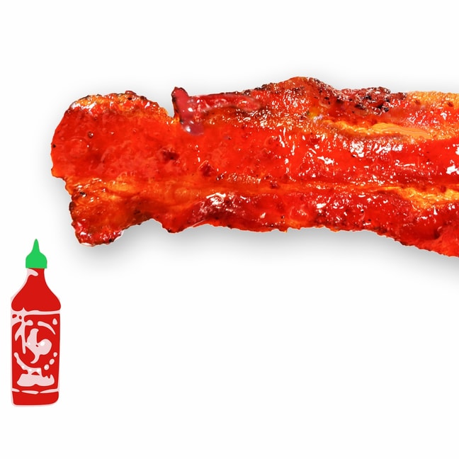 Fired-Grilled Bacon Jerky (Sriracha Spicy flavor 12 ounce) authentic Singapore-style jerky 340g