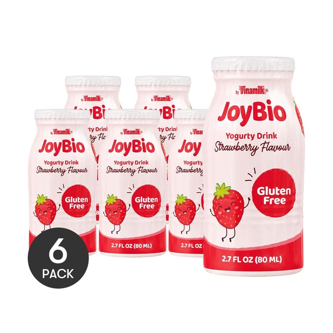 Yogurty Drink Strawberry Flavor 2.7oz*6 Packs【Gluten Free】【With Probiotics】