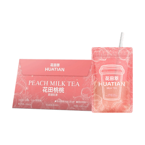 花田萃 花田桃桃即溶乳茶 7包入 140g【甜润桃香 茶韵绵长】【低卡低脂0蔗糖】【含便携直饮袋+吸管】【冰饮更好喝】