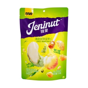 甘源 臻果 清甜双拼坚果仁 龙井绿豆沙味腰果仁+蜂蜜夏威夷果仁 120g