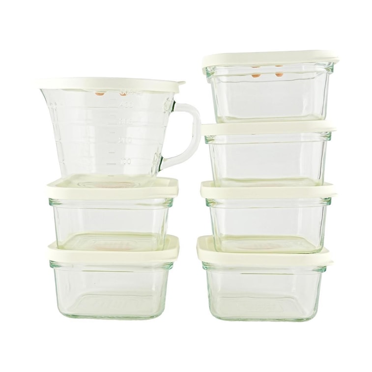 韩国GLASSLOCK 高硼硅玻璃饭盒 密封防漏微波炉冰箱适用保鲜盒 14件套&7容器+7盖  5